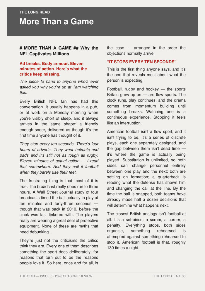 The Long Read &mdash; More Than a Game
